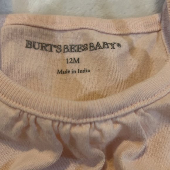 New Burts Bees Baby Pinke Tank Top - One Piece Size 9-12 Months! - Picture 4 of 5